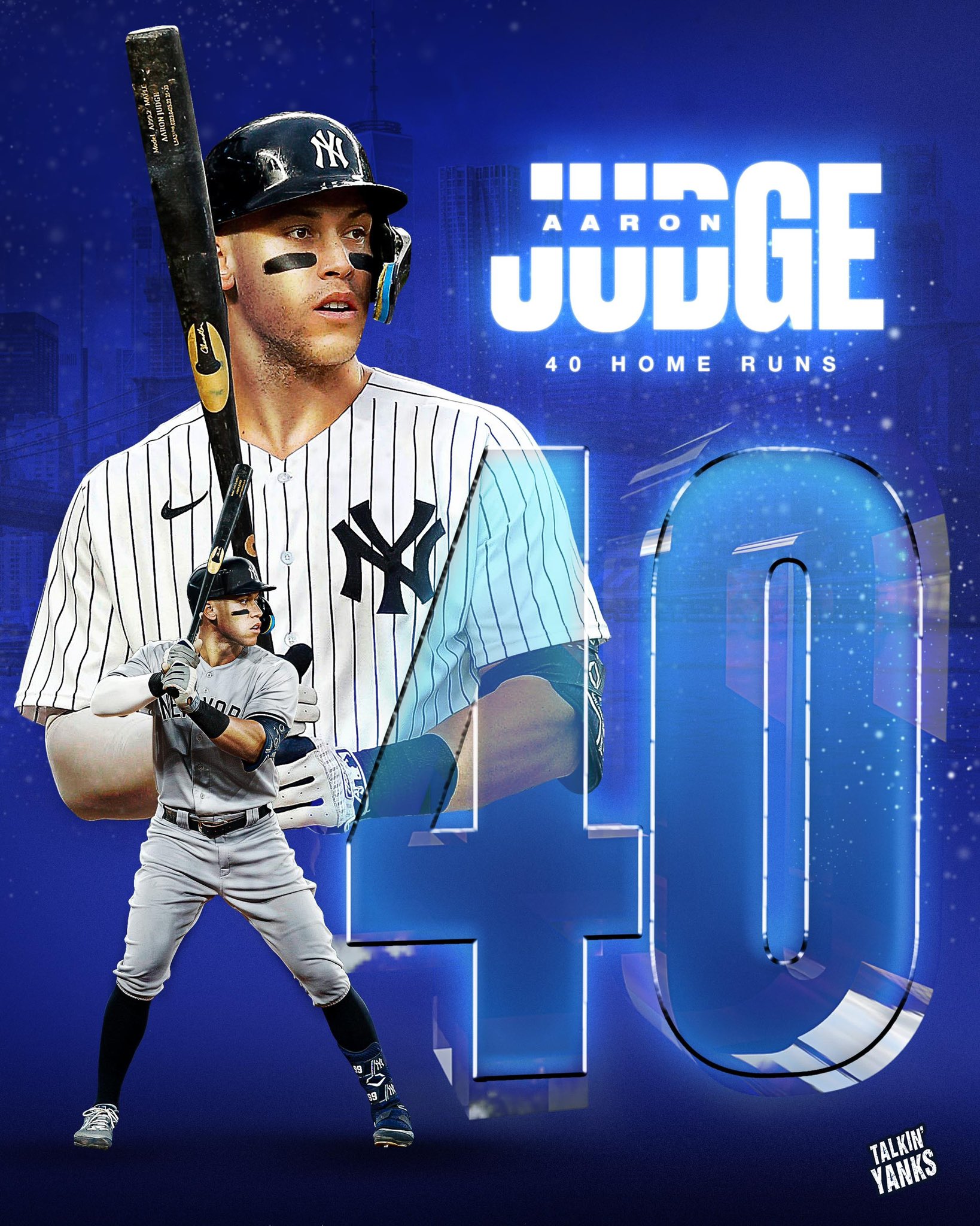 Talkin' Yanks on X: Aaron Judge has 40 home runs this season! It's July   / X