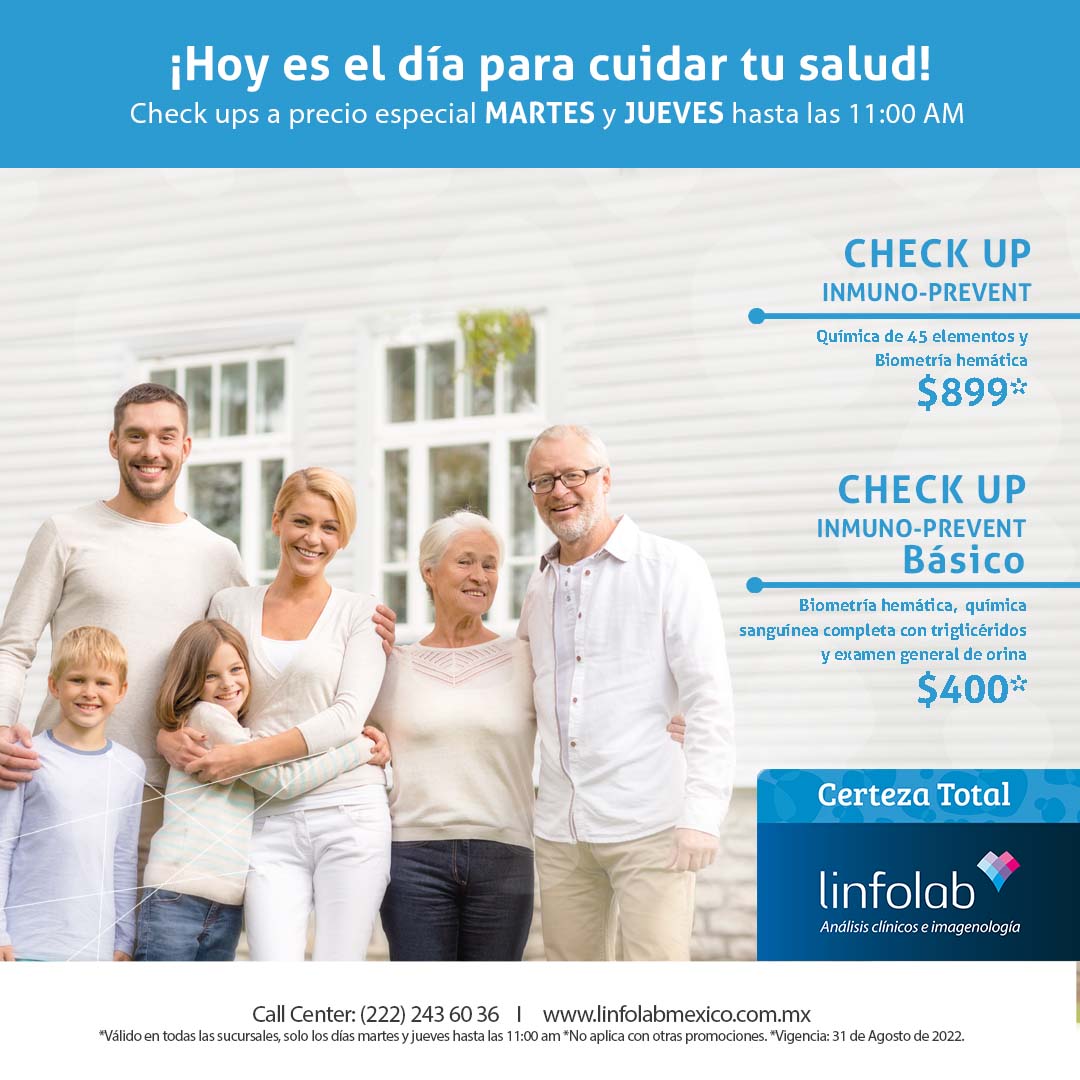 LINFOLAB_MEXICO's tweet photo. 👨👩👧👦Realízate nuestros Check Ups con descuento los MARTES y JUEVES hasta las 11:00 a.m y ten la certeza que las enfermedades crónico degenerativas no afecten tu salud.
.
#Linfolab #CheckUps #PromocionesSalud https://t.co/k5fbOXiLGm