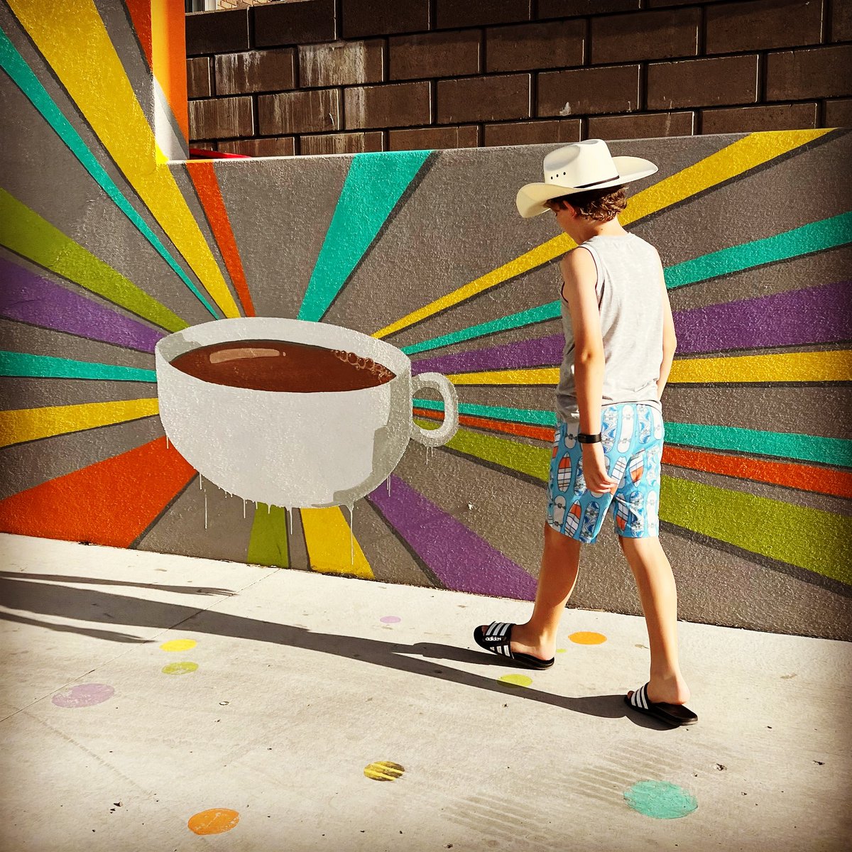 #minot #nd #coffee #cowboy #mural