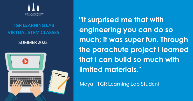 TGRFound's tweet photo. This week 7-12 grade students participating in our virtual summer STEM courses finished their last week of the session. Swipe to see some of their favorite classes and highlights from the experience. #STEMisLife