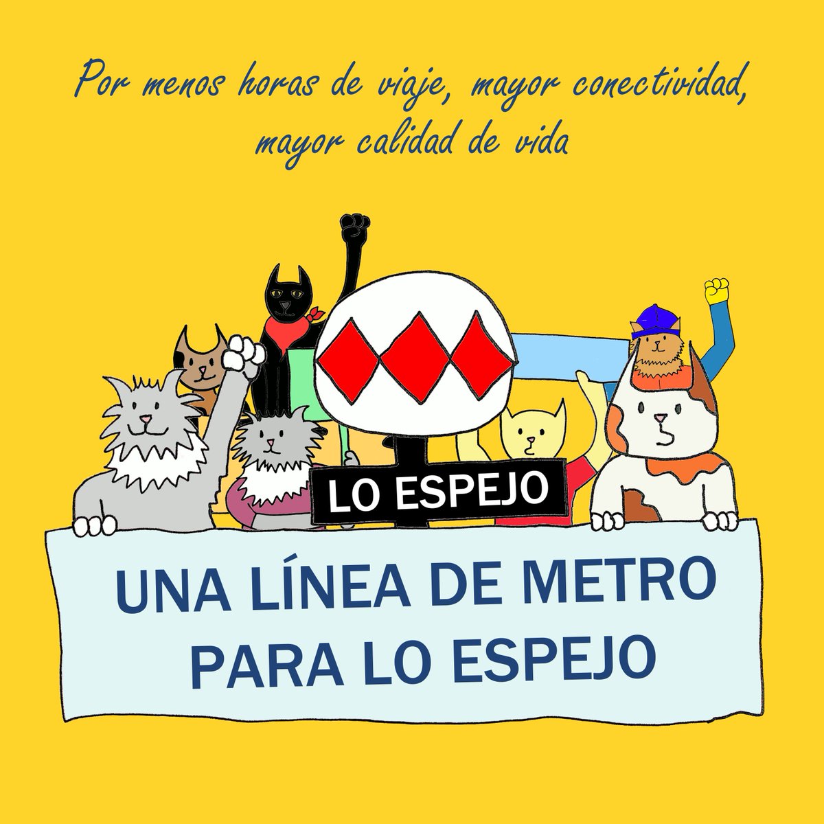 Apoyamos la iniciativa de #MetroParaLoEspejo. Por menos horas de viaje, mayor conectividad y mayor calidad de vida para las y los vecinos de Lo Espejo.