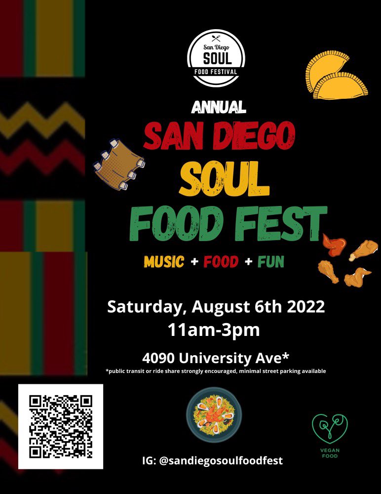 Be sure to check this event out if you’re in or around San Diego! You do not want to miss it! My niece founded and runs this amazing event #goodfood #sandiegosoul