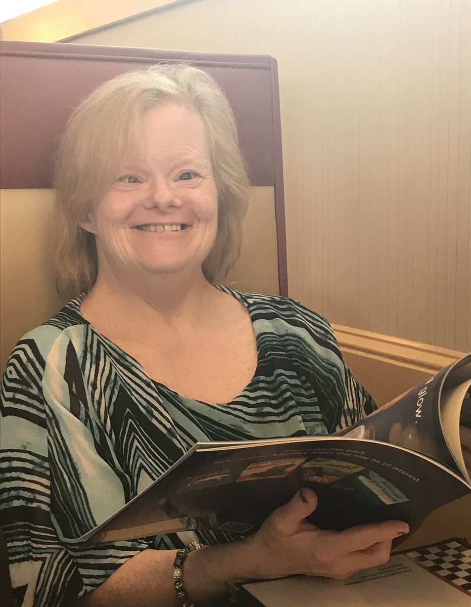 ShennenBersani's tweet photo. @akapapamoose this is my beautiful sister reading one of my books. DM me if you would like an autographed copy of My Sister, Alicia May for your son. #author #illustrator #kidslitartist #DownSyndrome #passingitforward https://t.co/RzNHZrYCuT