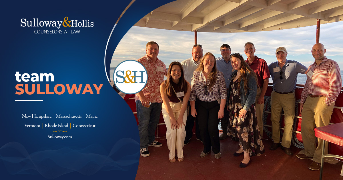 SullowayHollis's tweet photo. Team Sulloway cruising Portsmouth Harbor in support of the NH 1L Summer Diversity Program. In collaboration with @UNHLaw, Sulloway & Hollis and other leading NH Law firms partner together to offer joint programming for participating students throughout the summer.
#TeamSulloway https://t.co/YsX7sxhv7m