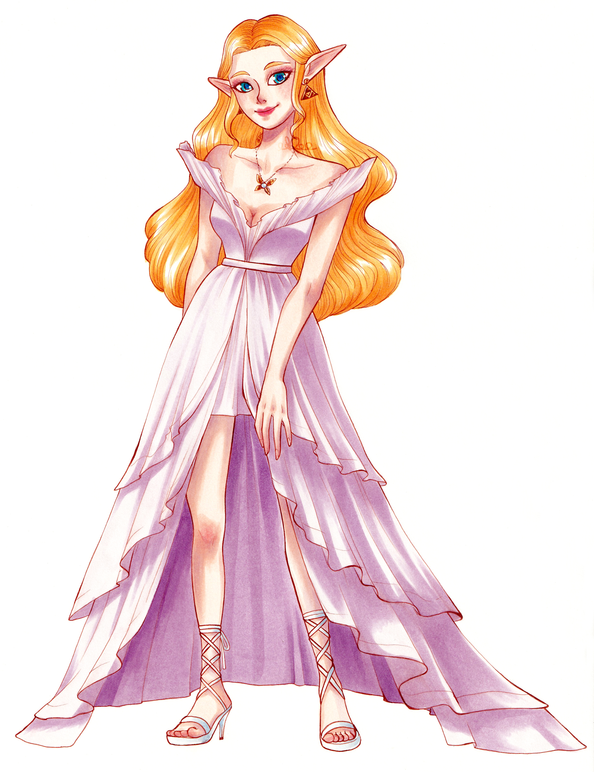 ebee  commissions open! on X: OoT Princess Zelda wise and