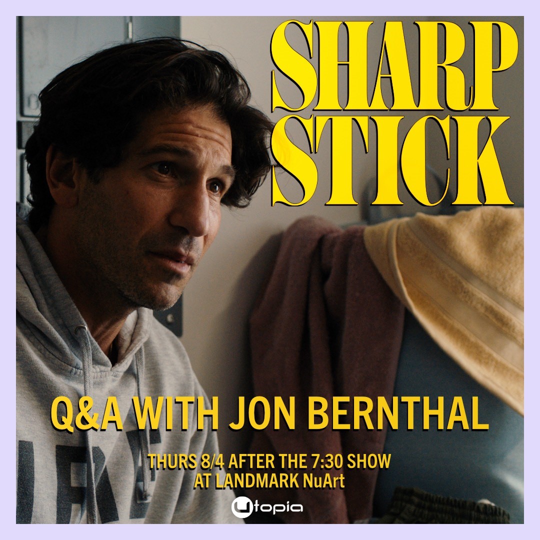Now Playing Exclusively at #NuartTheatre! Don't miss #LenaDunham's “bold and gutsy [and] infectious” dramedy #SharpStick, now playing! Actor #JonBernthal will appear in person at Landmark's Nuart Theatre on 8/4 for a Q&A after the 7:30pm show. Get Tix: fal.cn/3qDHB