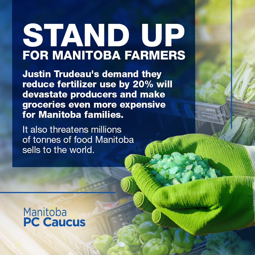 test Twitter Media - Our PC Caucus is standing up for producers. The Liberal-NDP coalition’s plan to reduce nutrient use by 20% will harm crop output and make groceries even more expensive. #mbpoli https://t.co/PfIEQInmp1 https://t.co/karzzEd119