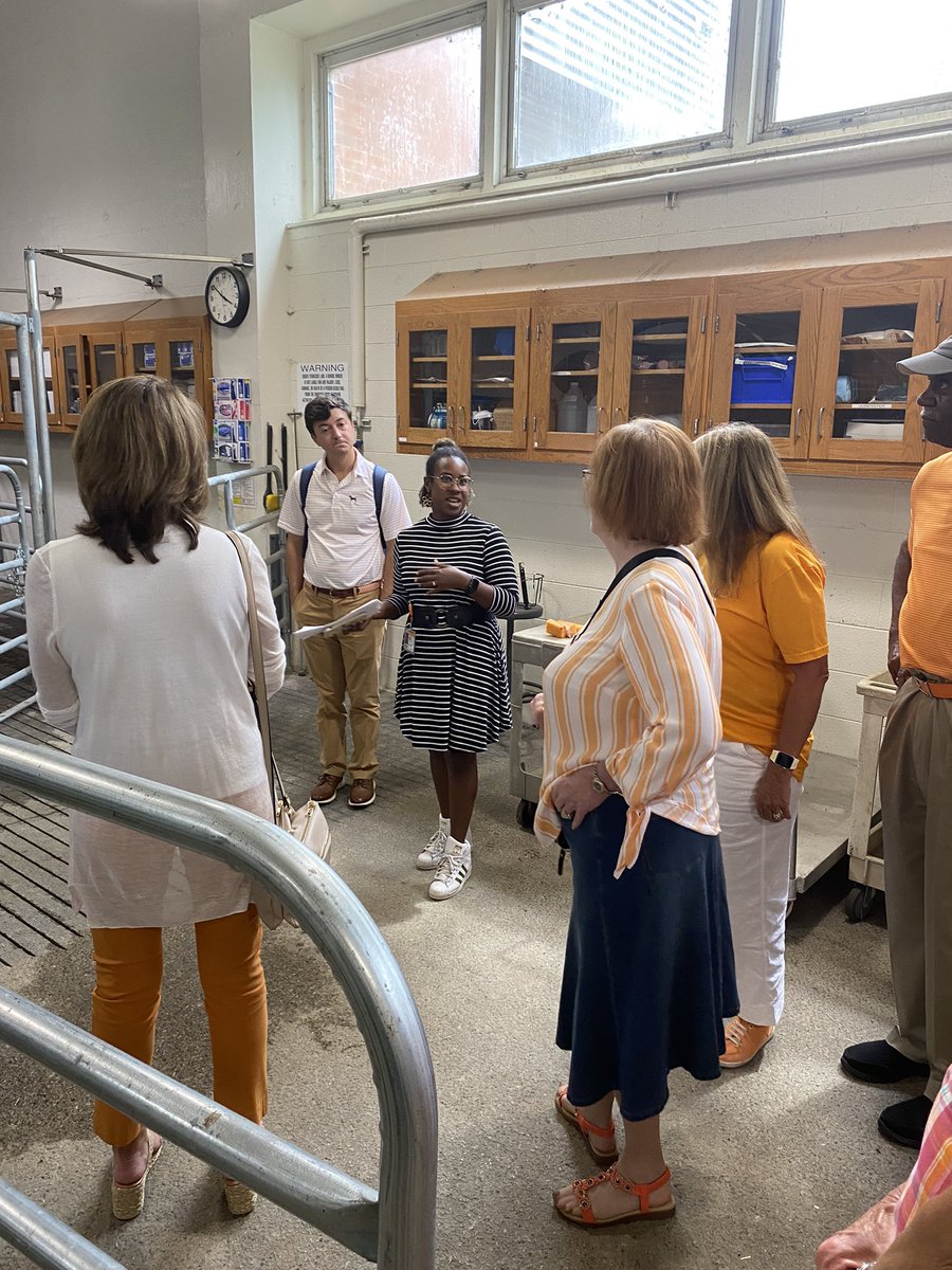 Alumni board members got a behind the scenes tour of <a href="/utcvm/">UT Col of Vet Med</a> facilities today. We might have made a few new friends too! 🐴🧡