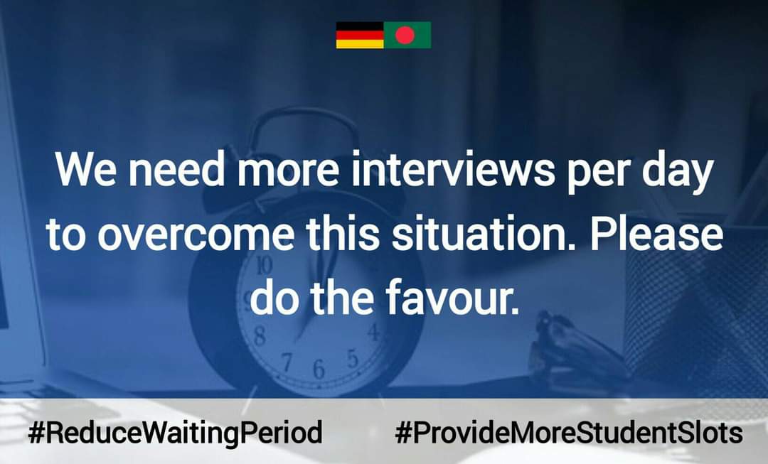 Ron_Sumon's tweet photo. #SpeedUpStudentVisa
Days are passing by with pressures and stresses. Yet the embassy is sending documents submission mails after 2/3 months of waiting. Please shorten the duration.
@GermanEmbassyBD 
@MdShahriarAlam
H.E.@GerAmbBD
@BDMOFA
@AKAbdulMomen
#SpeedUpStudentVisa https://t.co/zeUVzw2fVp
