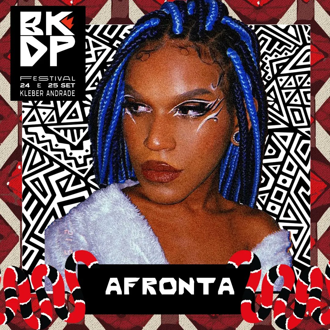 bekoodaspretas's tweet photo. OLHA COMO ELA VEM AFRONTOSAAA! 🐍💅🏾
O poder da voz de @afrontamc estará no BKDP Festival.
É dia 25 de setembro! ⌛
📢CHAMA TODESSS!!
Ingressos à venda no site.
📤 Link na bio!
#BKDPFESTIVAL #bekoodaspretas #daspretas #afronta https://t.co/KsHrhOM83o