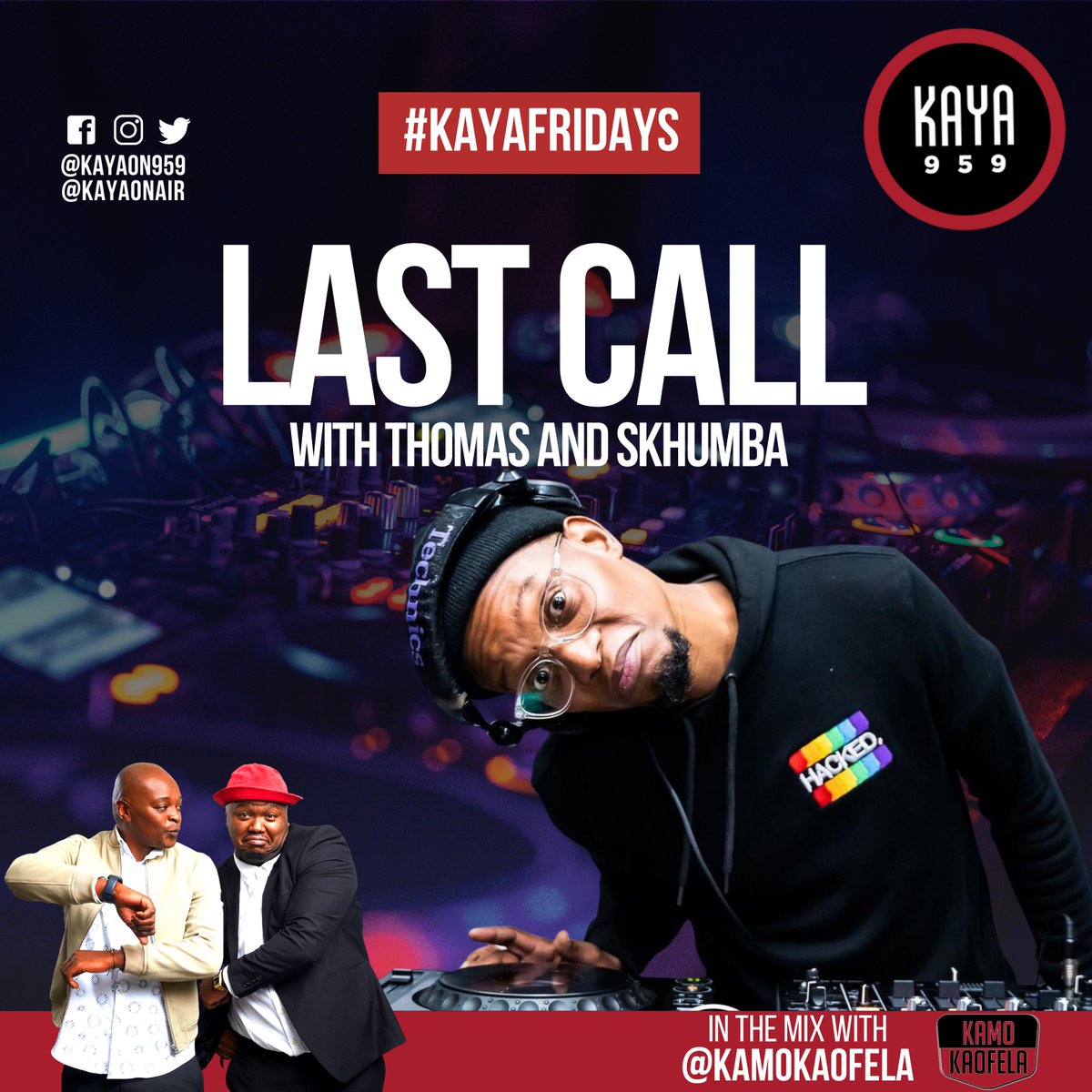 KayaOnAir's tweet photo. What a strong finish from DJ @KamoKaofela in the mix on Last Call with #ThomasAndSkhumba
K'gozozoz by #DeepLevel
Sowe 2 by #PROKID
Bho Fatshe by #Flabba ft @Infadizle
That's how you take over the airwaves kids... https://t.co/m3EpMTteVr