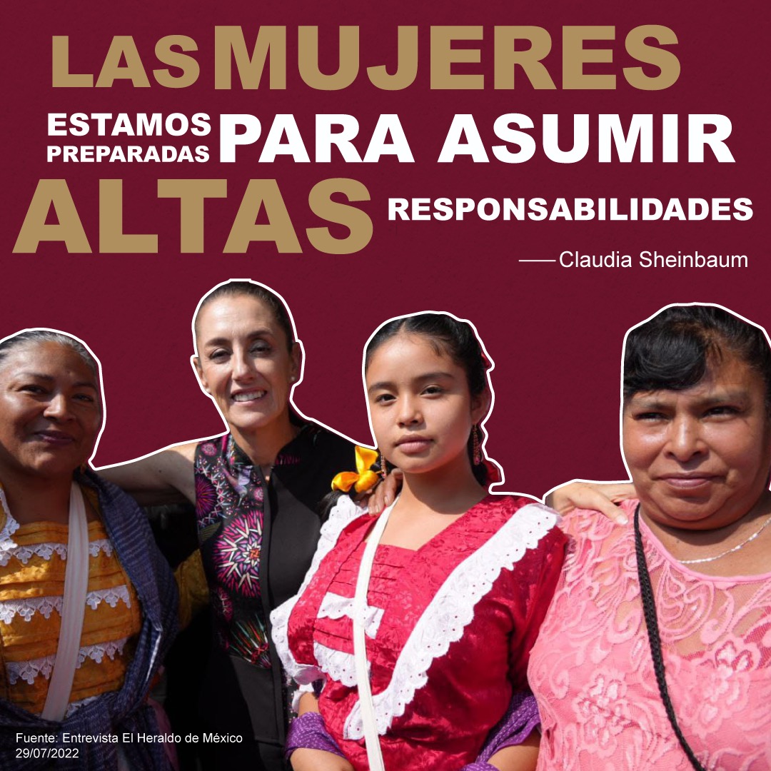 cheinlovers's tweet photo. En México el tiempo de mujeres ya empezó y así continuará: estamos con Claudia hasta el final. https://t.co/qr5TwehnJX