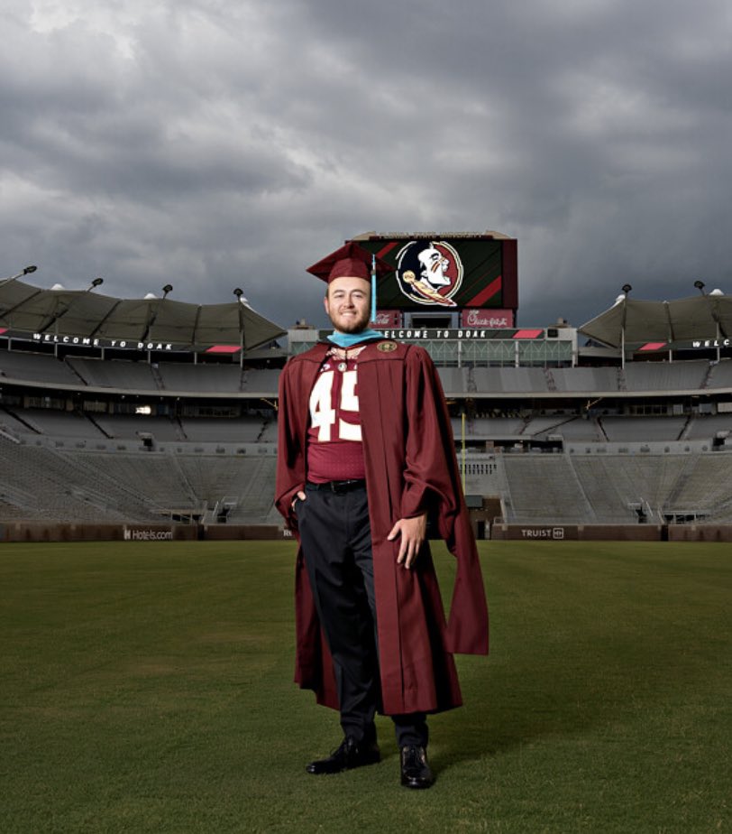 JRosenberry51's tweet image. Graduated with my Masters degree today and got back in time to start practice. Thank you to everyone who supported me this past year too. Next step is starting my MBA in August. Go Noles!
