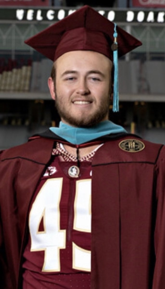 JRosenberry51's tweet image. Graduated with my Masters degree today and got back in time to start practice. Thank you to everyone who supported me this past year too. Next step is starting my MBA in August. Go Noles!