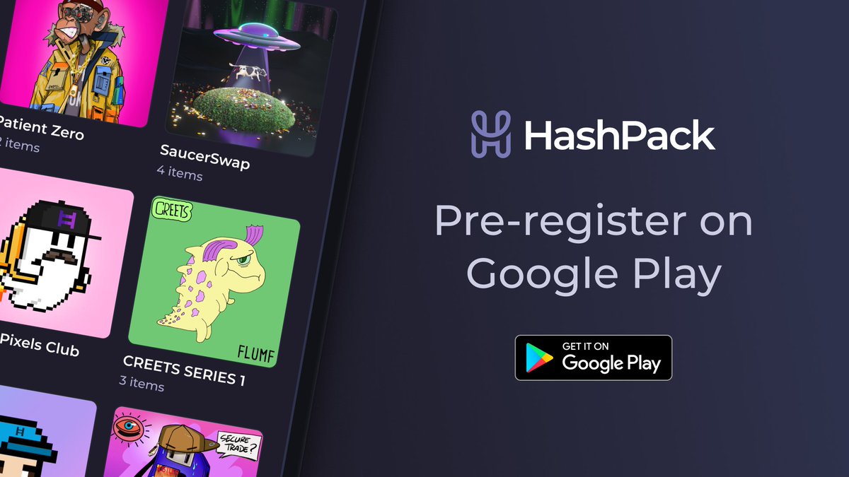 Exciting news! 🎉

HashPack Android has been approved by Google. You can now pre-register for the public beta and be notified once it launches. We're just applying some finishing touches! ✨

Register here: play.google.com/store/apps/det…