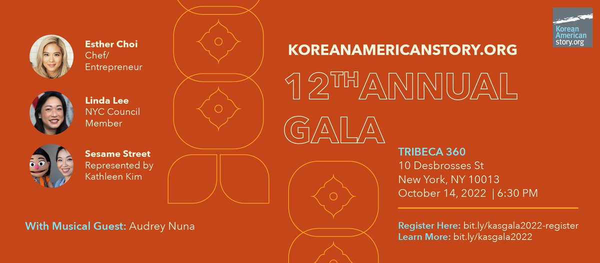 #KASGala2022
Registration is now live for our 12th Annual Gala! We are thrilled to be honoring Esther Choi, Linda Lee, and Sesame Street as this year's Trailblazer Award Honorees. 

bit.ly/kasgala2022-re…
bit.ly/kasgala2022