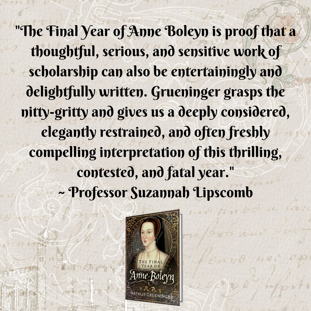 To receive such an endorsement from one of the world's leading experts on the Tudors, and a person whom I greatly respect and admire, means so much to me. Thank you <a href="/sixteenthCgirl/">Suzannah Lipscomb</a>!
