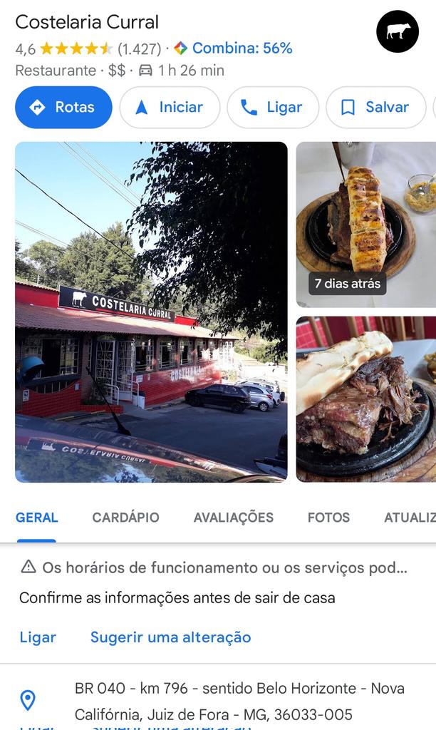 leandrofabior's tweet photo. @OcorrenciasJF Achei aqui... É o mesmo km da costelaria do curral. Obrigado https://t.co/qgrkzz3ADM