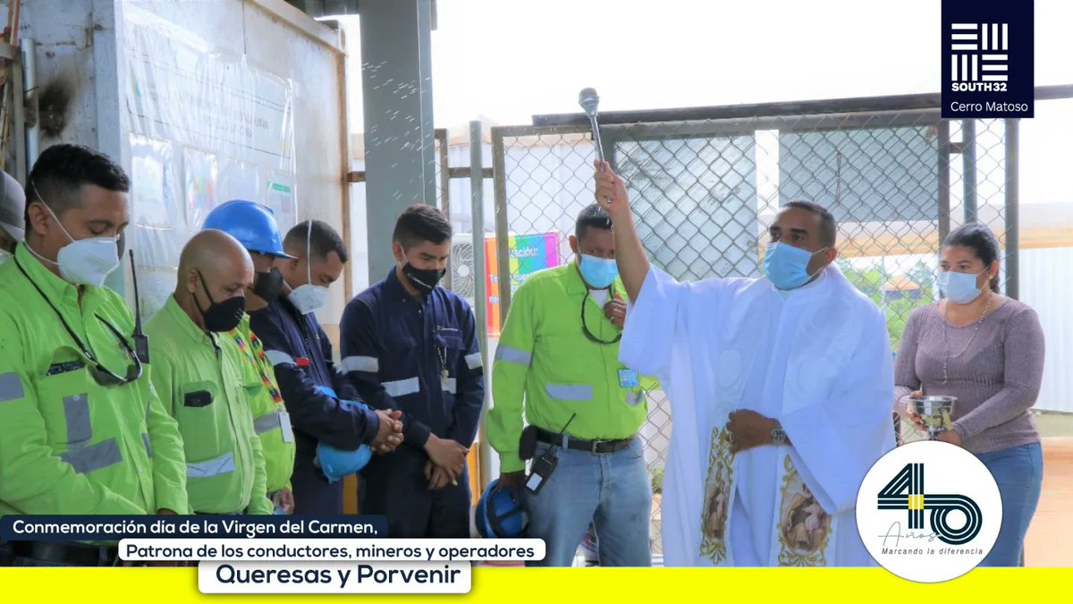 CerroMatosoSA's tweet photo. Nuestra conmemoración a  la Virgen del Carmen llegó hoy a  Queresas y Porvenir,👷donde junto a nuestro equipo #Matosero de esta operación celebramos recorrer juntos un camino que #MarcaLaDiferencia. 💛 https://t.co/P2TIkFtL8M