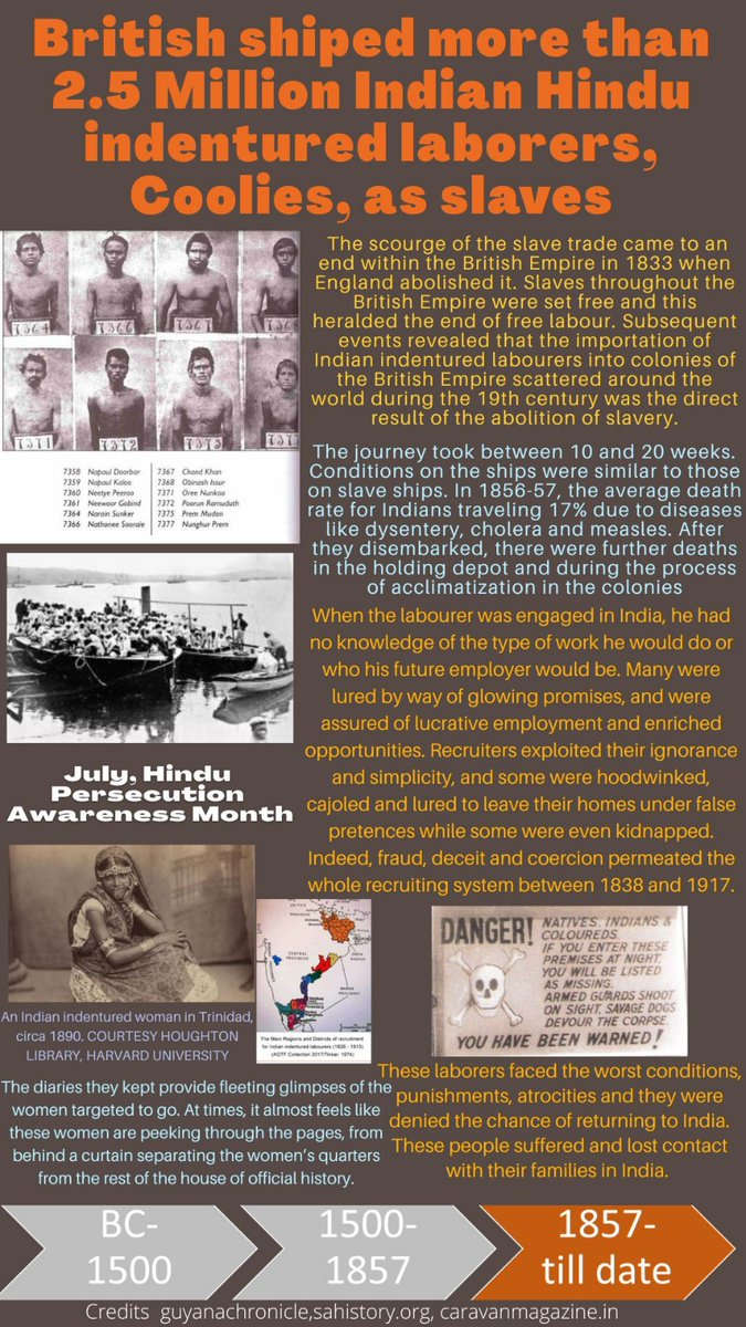 Americanhindu_'s tweet photo. @hindupersec
#AgainstHinduPersecution
Once the people had signed the agreement for recruitment, they left their villages with their meagre belongings tied in a bundle and placed on their heads. Agreement became GIRMIT for our forefathers. https://t.co/tDUH1Xhrol