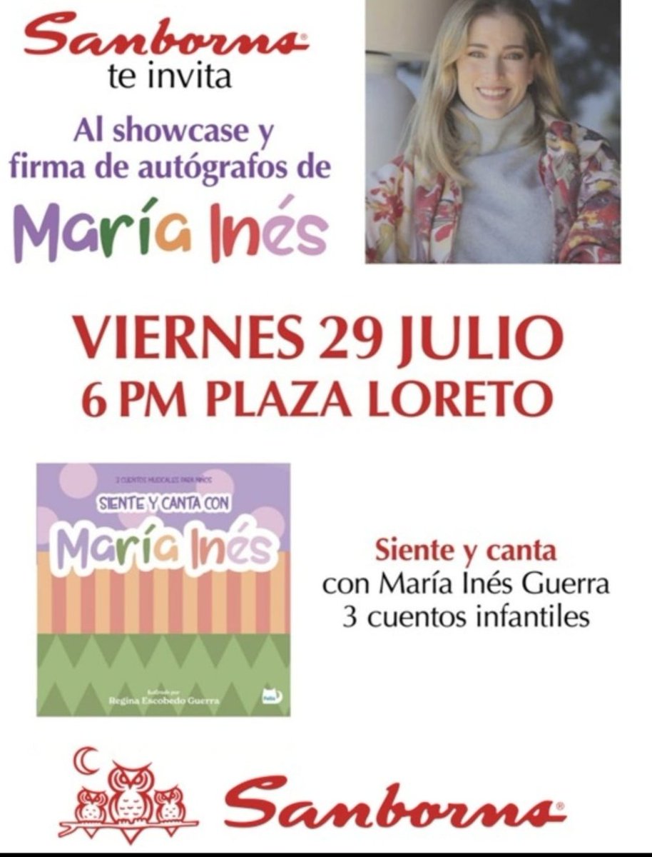 Hoy te esperamos en el Showcase con María Inés. Enterada libre!!