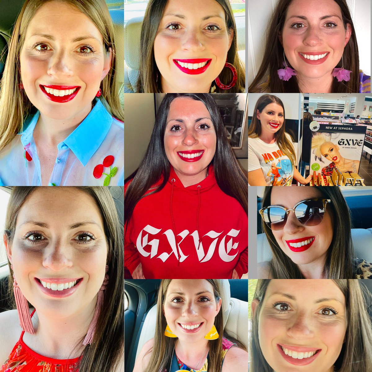 Happy national lipstick day! 
In honor of today,I’m sharing my many looks with a lot of @gxvebeauty lipsticks I’ve been wearing since the fabulous line was released! @gwenstefani your line has THE BEST lipsticks ever, and they are as iconic as you are!💄💋💖#nationallipstickday