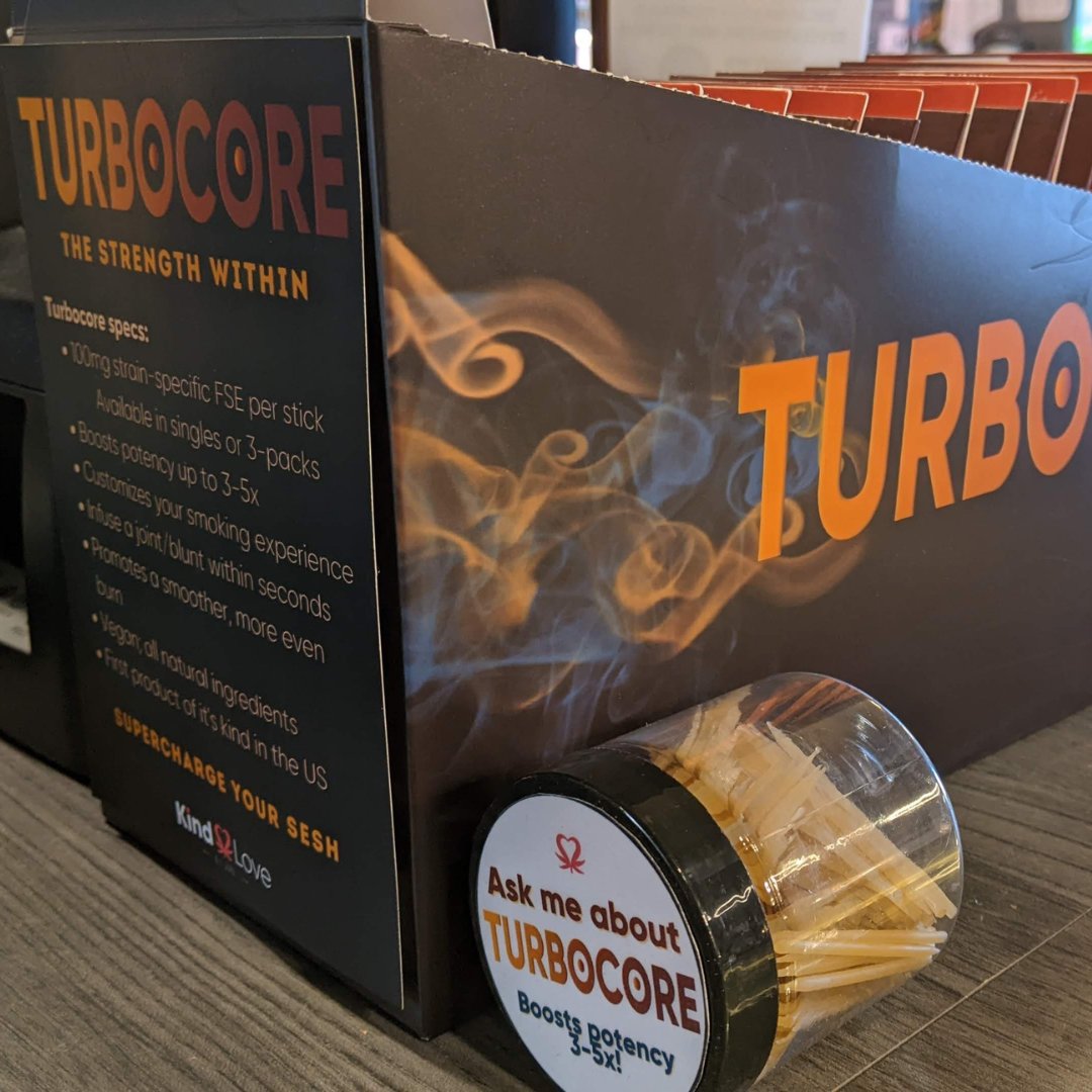 We're coming to a store near you! 
Kind Love is planning on bring Turbocore to dispensaries in Oklahoma, Nevada, California, Illinois, Massachusetts, and others. We're also working on a high-end series of infused pre-rolls, as well as a keif-like product to be sprinkled on bowls.