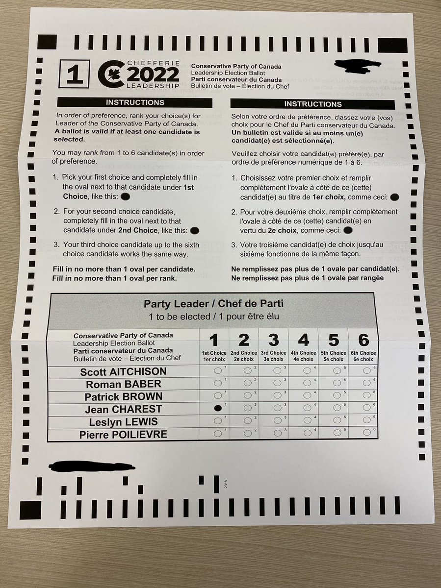 realAnsonFong's tweet photo. I voted for @JeanCharest_ as my first and only choice. #Canada #cdnpoli #JeanCharest #TeamCharest #BuiltToWin https://t.co/MLvD0DmlOt