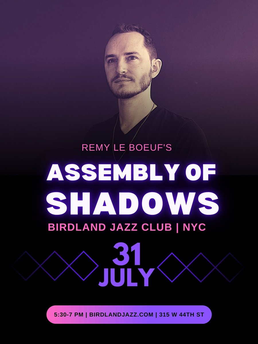 I’ll be at <a href="/birdlandjazz/">Birdland Jazz Club and Theater</a> with my jazz orchestra, Assembly of Shadows, on Sunday!