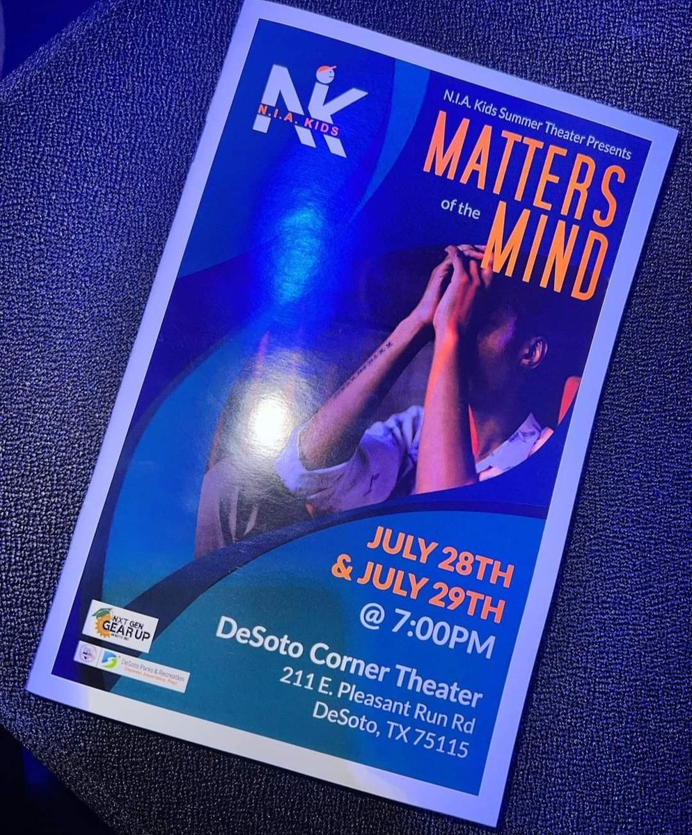NXTGenGEARUP's tweet image. So excited to see our GEAR UP students perform tonight! Good luck! @niakids @desotoisdengage @SSS_DeSotoISD @DeSotoISDCTE  #SummerProgramming #TheatreCamp #NextGenGEARUP #DeSotoISD