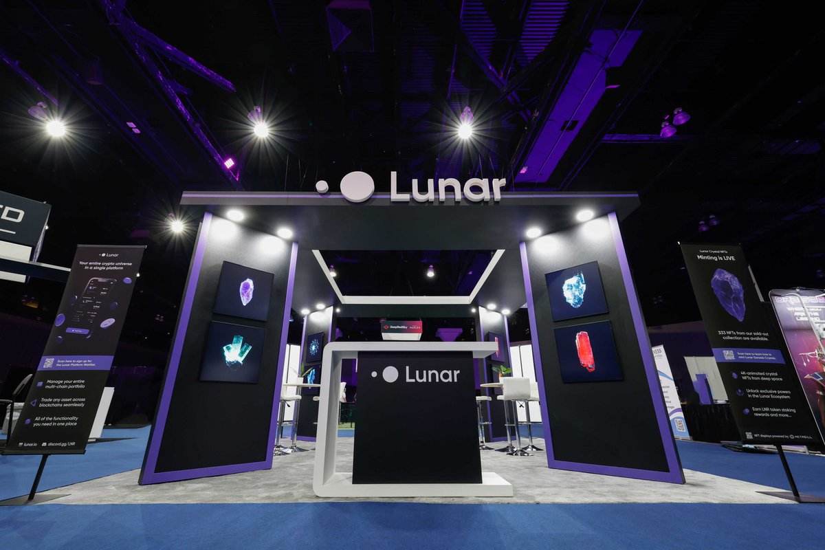 Join Lunar at the NFT Expoverse!

July 29th-31st at 5:00 PM-1:00 AM UTC
Booth 525 at the LA Convention Center

Chat with the team, mint Lunar Crystal NFTs, obtain some Lunar swag and more. We can’t wait to meet all of you. $LNR