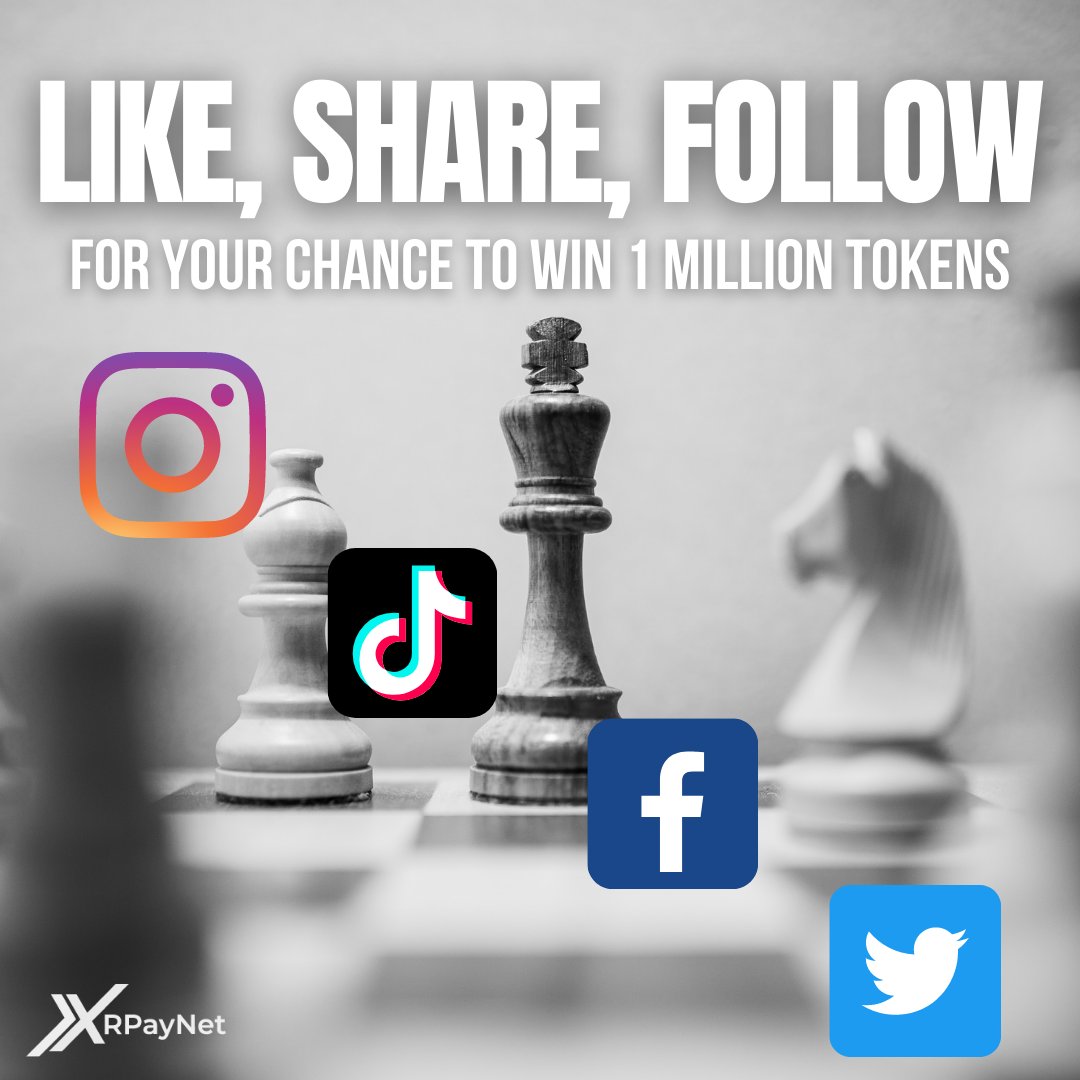 XRPayNet's tweet photo. It's that time again..GIVEAWAY TIME! That's right -- we are giving away 1 MILLION tokens to a lucky winner.

FOLLOW, SHARE AND COMMENT FOR YOUR CHANCE TO WIN 🥳

 #giveawaytime #sharetowin #luckywinner #cryptotokens #onewinner https://t.co/MIFsDF4Zr5