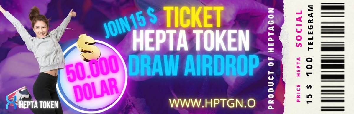 HEPTAGON giveaway bot.📍
@HeptaTokenBot

Buy : hptgn.io 

🔥$50.000💥🚀

✅Draw Date 26.09.2022

Needed conditions:
*Purchase at least $15 worth of HEPTA , (You can buy it here)
* Join @HeptagonGlobal and <a href="/HeptagonTurkiye/">HeptagonTurkiye</a> groups
* Follow Our Twitter: @heptagoncorp