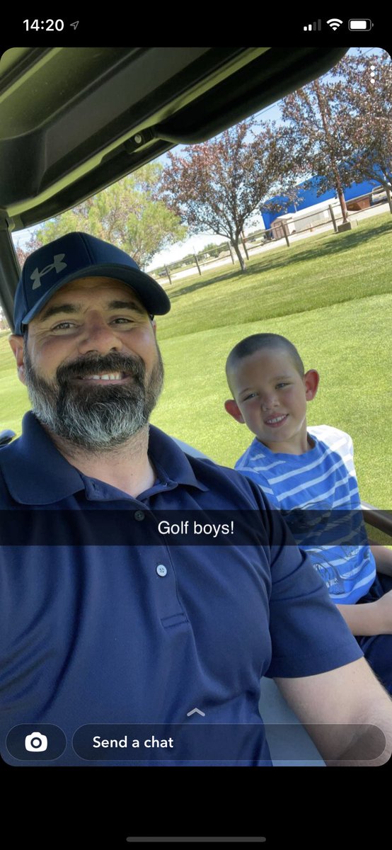 This little guy is loving all his extra golfing time with his buddy 👍🏻 <a href="/Coach_Lueck/">Travis Lueck</a>
