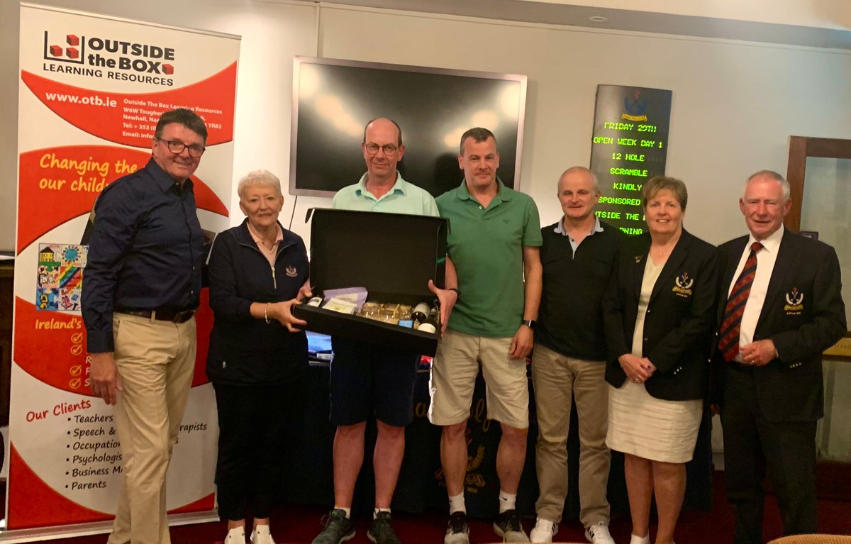 NaasGCMens's tweet photo. Great turnout for our first day of Open Week @NaasGC sponsored by Conor &amp; Kate Holmes (Outside The Box Learning Resources) https://t.co/wtQeVUdAJJ @OutsidetheBoxLR 
Congratulations to all the Winners https://t.co/nDbClhPU0K