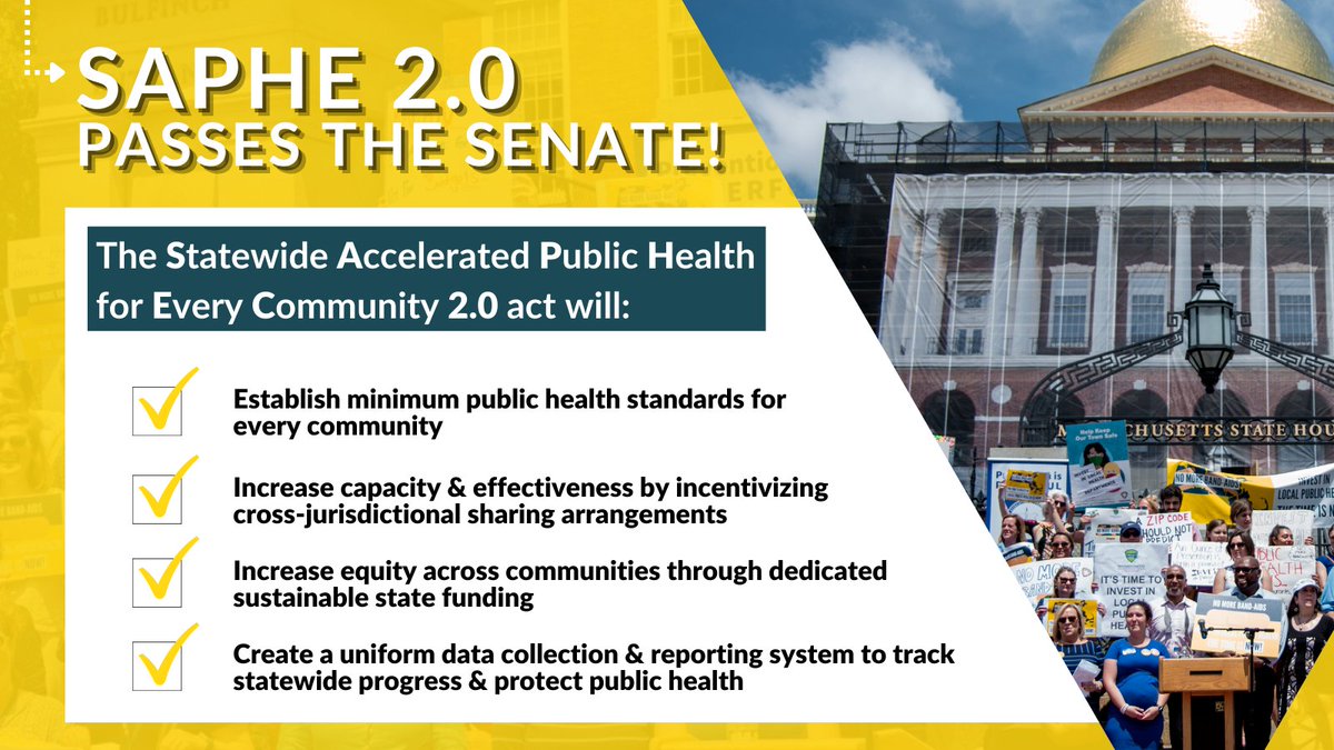 SenJoanLovely's tweet photo. Today @MA_Senate passed the #SAPHE 2.0 Act to strengthen public health services & address disparities in this sector across #MA. TY @KarenSpilka, @SenRodrigues, & @Jo_Comerford for supporting our local public health system. #MAPoli https://t.co/U3o9LlDfsp