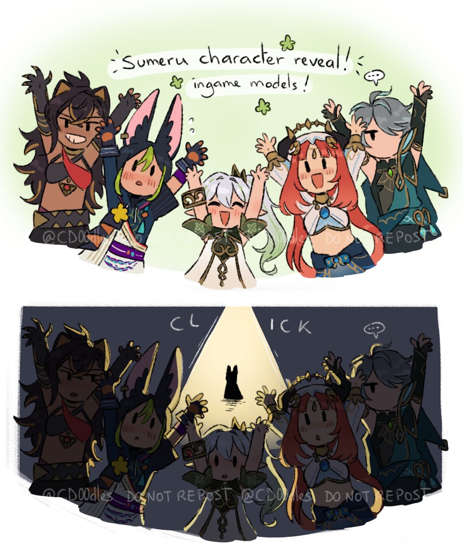 Cyno is finally here !! And everyone else too !
@megrezthecat my first Cyno post is obviously dedicated to you ✨ (1/2)