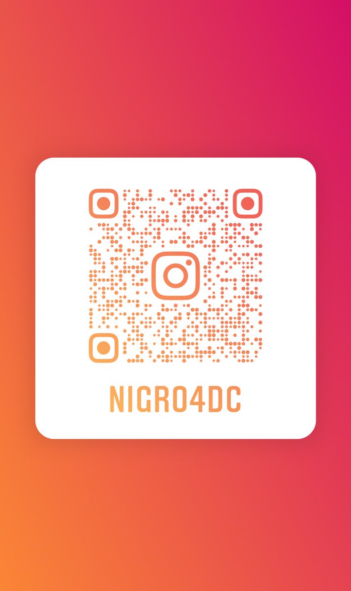 Did you know I am on <a href="/instagram/">Instagram</a>! Cross over! It’s all good! Scan the QR code ⬇️  instagram.com/nigro4dc?r=nam…