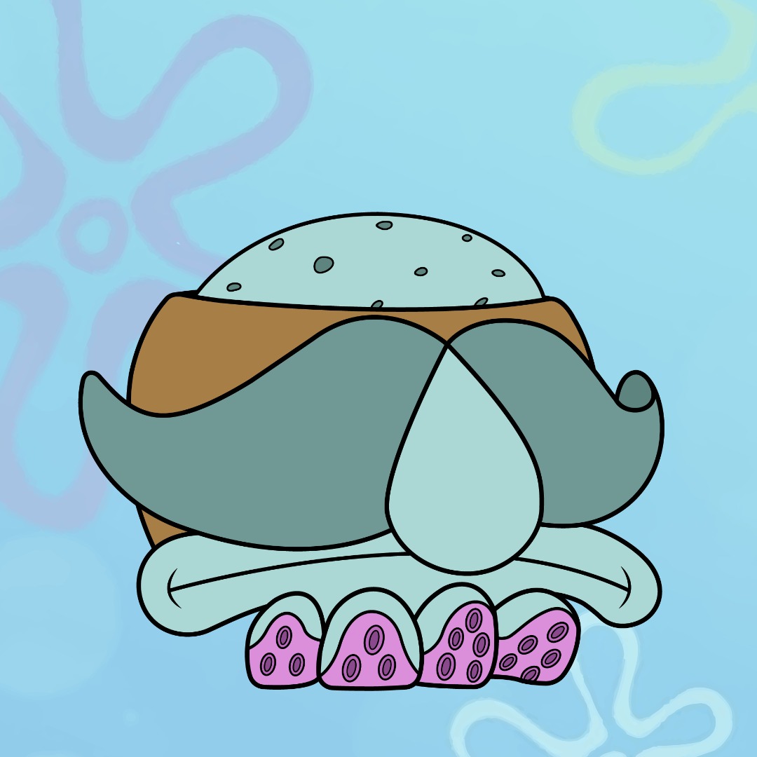 Mr. Mustachio will be introduced in his new style !! Squidward

You can watch our other works in the link below:

opensea.io/Zambart

<a href="/opensea/">OpenSea</a>

#nft #collection #opensea #mustache #mr_mustachio #zambart #design #creative #character #characterdesign #nftart #spongebob