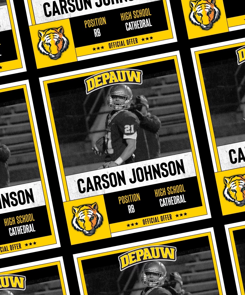 Carson Johnson (@carson_johnson3) on Twitter photo After a great call with Coach Dietz, I am excited to announce I have received an offer to play football at DePauw. Thanks to Coach Dietz and staff. <a href="/DePauwTigersFB/">DePauw Football</a> <a href="/qbdietz/">Brett Dietz</a> <a href="/Coachpeebs/">Bill Peebles</a> <a href="/CoachJMDaniels/">Josiah Daniels</a> <a href="/CathedralFBall/">Cathedral Football</a> After a great call with Coach Dietz, I am excited to announce I have received an offer to play football at DePauw. Thanks to Coach Dietz and staff. <a href="/DePauwTigersFB/">DePauw Football</a> <a href="/qbdietz/">Brett Dietz</a> <a href="/Coachpeebs/">Bill Peebles</a> <a href="/CoachJMDaniels/">Josiah Daniels</a> <a href="/CathedralFBall/">Cathedral Football</a>
