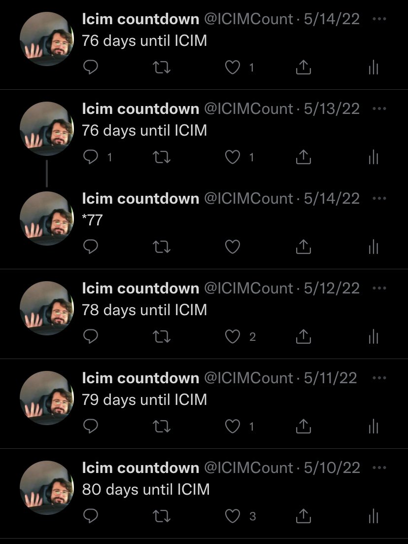 ICIMCount's tweet image. Thread of me counting down plus random shit I tweeted 🧵