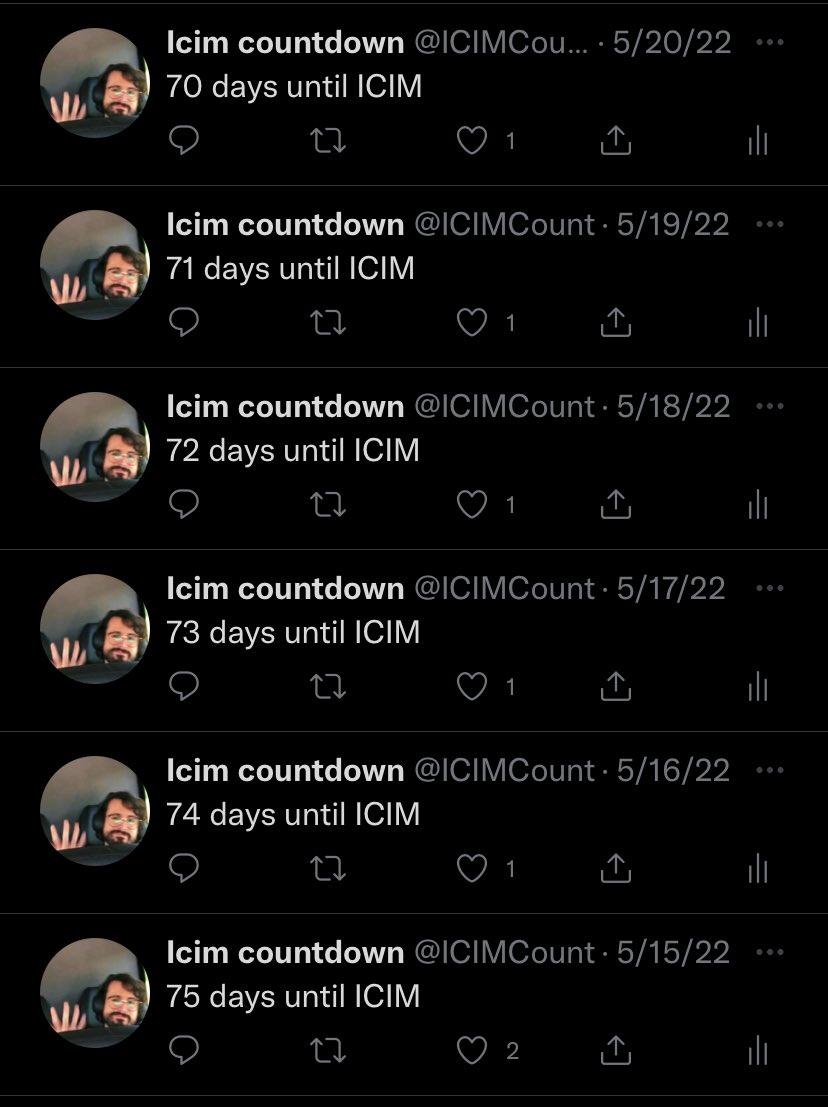 ICIMCount's tweet image. Thread of me counting down plus random shit I tweeted 🧵