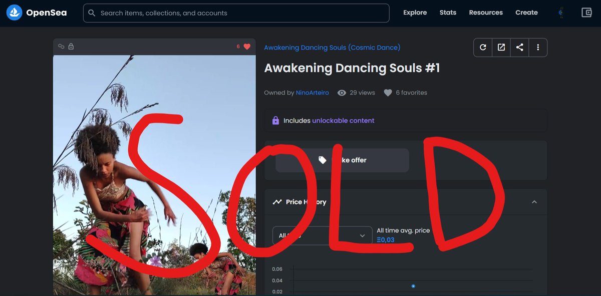 CosmicDanceNFT's tweet photo. OMG 🙀
We sold our first drop!
Thank you so much @NinoArtCripto 
💛💛💛🎉

#danceNFT #firstNFT #NFTdrop https://t.co/XbXE1Ntxxo