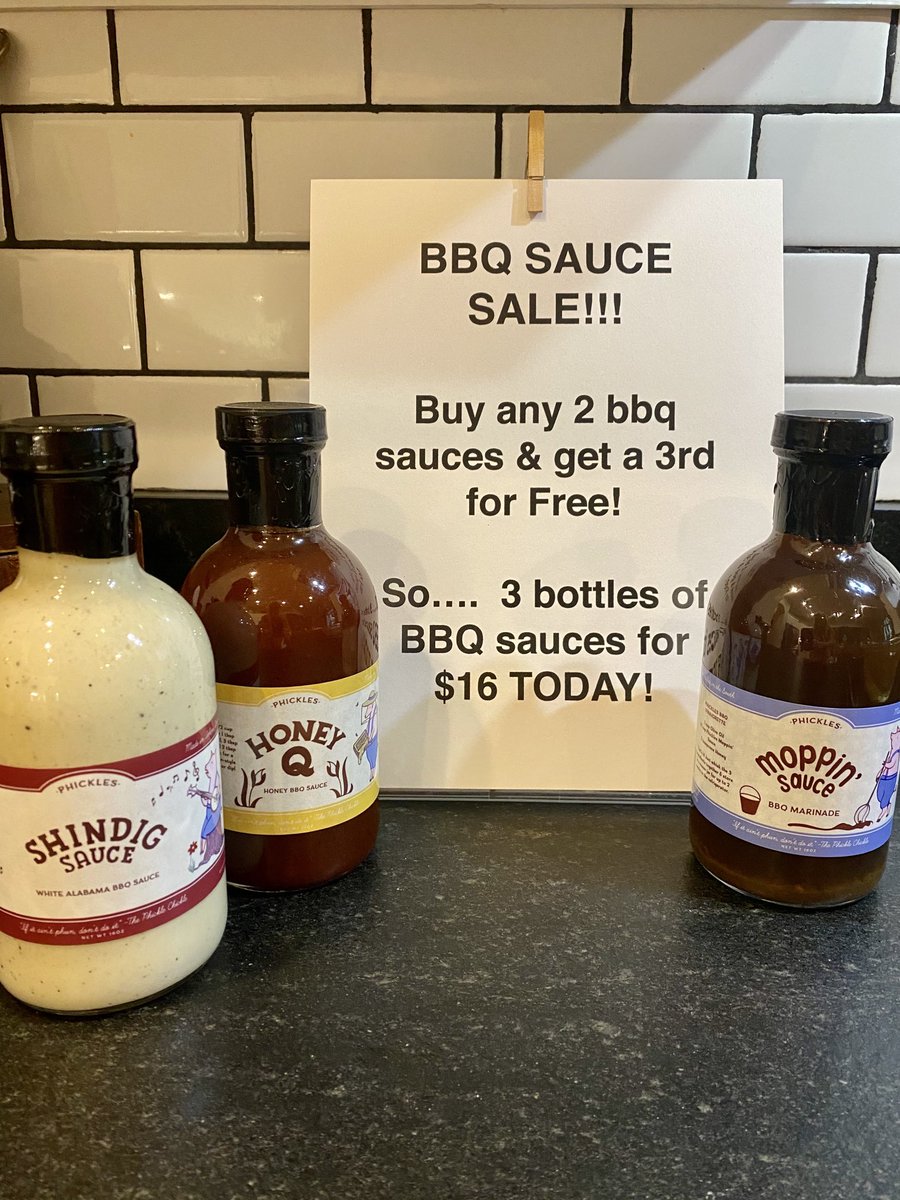 Heads Up Oconee Farmers Market PHriends! TOMORROW we will have our BBQ sauces on sale in Downtown Watkinsville from 9-noon!