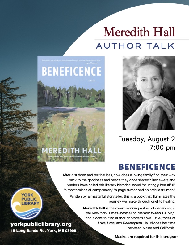 Join @MerHallBooks for an in-person reading and author talk about BENEFICENCE. Tuesday, August 2, 7:00 pm. Check out the event here: bit.ly/3cOHklV