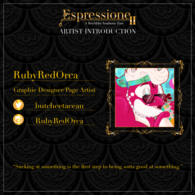 EspressioneZine's tweet photo. @RubyRedOrca is our graphics mod~ https://t.co/0Cz9KlEqm1