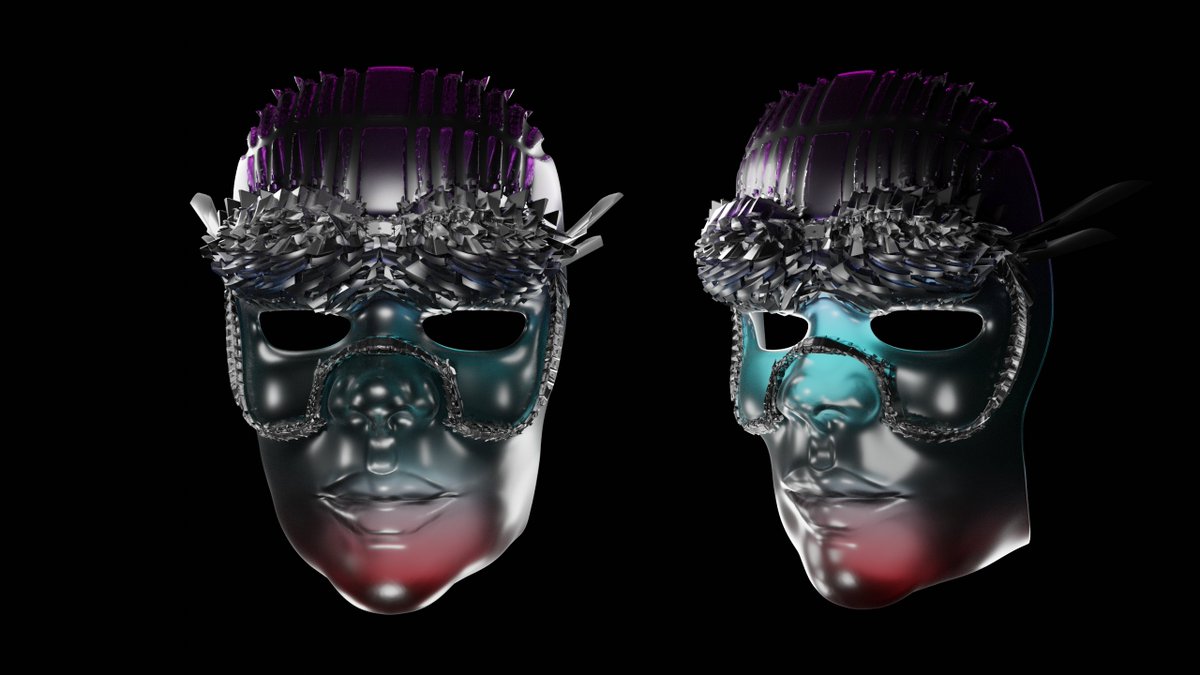 "Wit is often a mask. If you tear it you will find either genius irritated or cleverness juggling." Halil Cibran D-Mask coming soon. #b3d #Design #Mask #NFT #NFTs #NFTCommunity  #3d