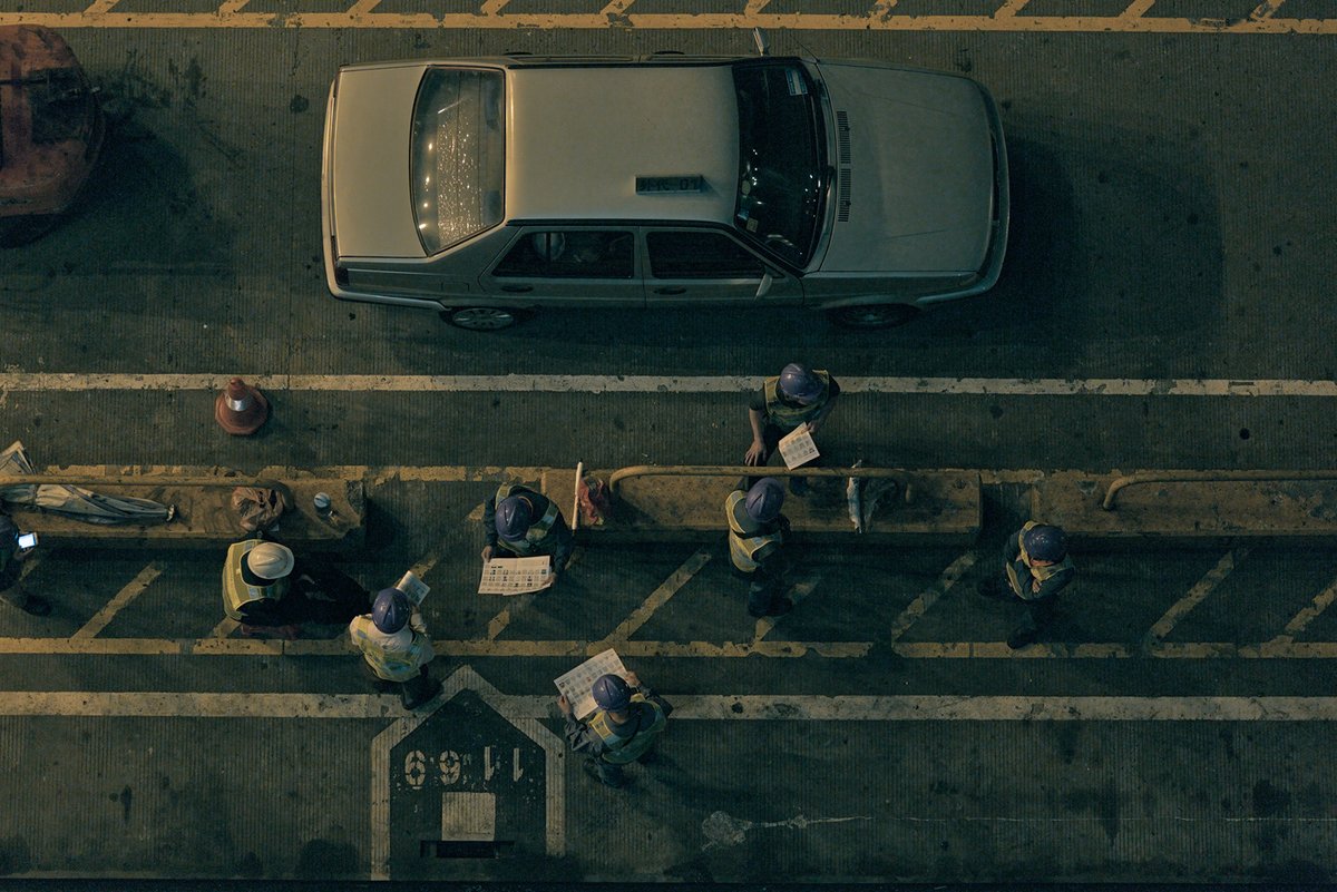 Night time container loading at Yantian.