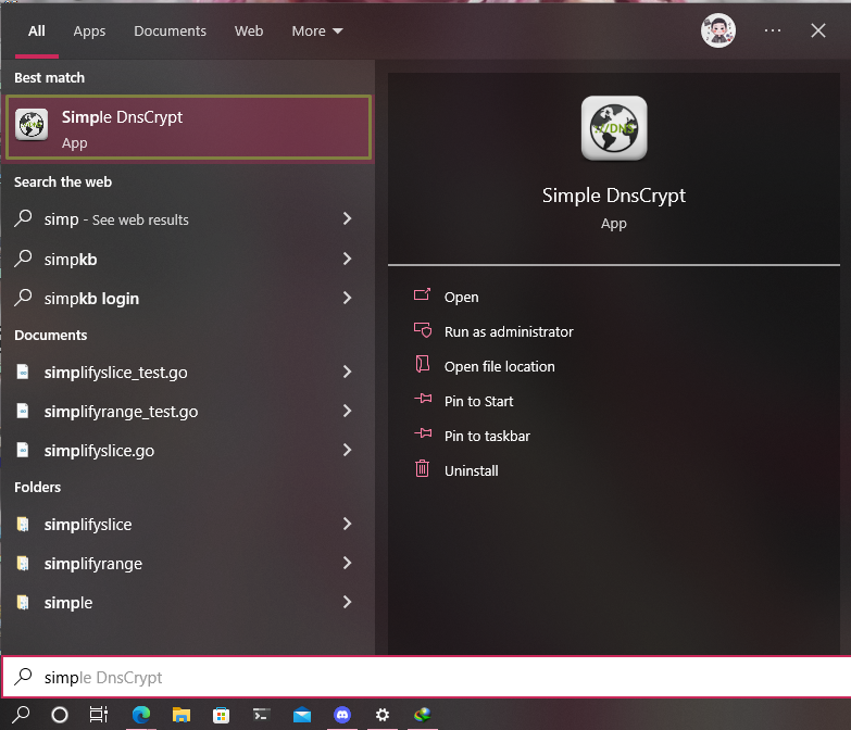 shindion_0392's tweet photo. #SimpleDNSCrypt #tutorial_5
5. Setelah itu, jalankan aplikasi Simple DnsCrypt dari icon desktop atau dengan klik start, ketikan "Simple DnsCrypt"
[Cont . . . ] https://t.co/vIf1616vBy