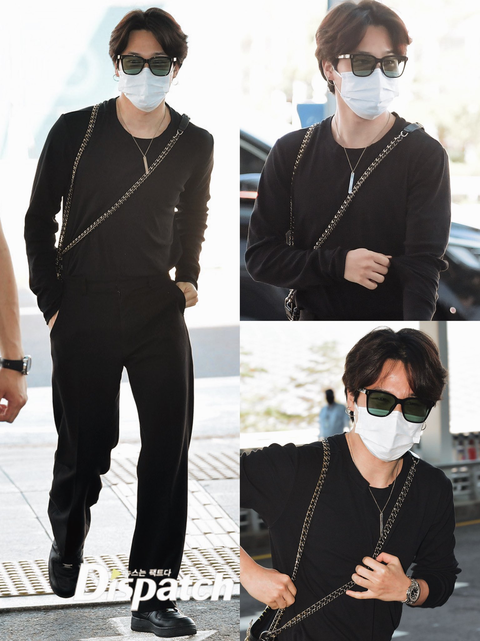 Clout News on X: JIMIN looks amazing in new pictures from the Incheon  Airport today 📸🤍 He is leaving for Chicago, USA to attend the  Lollapalooza Festival held at Grant Park in